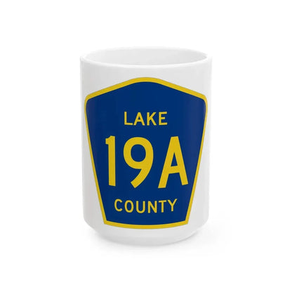 Lake County 19A (Florida) (Road Sign) White Coffee Mug 15oz - Go Mug Yourself