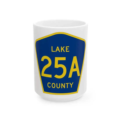 Lake County 25A (Florida) (Road Sign) White Coffee Mug 15oz - Go Mug Yourself