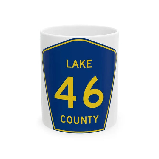 Lake County 46 (Florida) (Road Sign) White Coffee Mug 11oz - Go Mug Yourself
