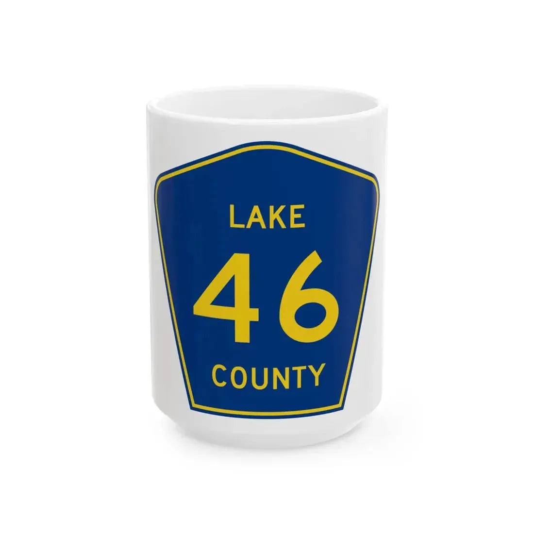 Lake County 46 (Florida) (Road Sign) White Coffee Mug 15oz - Go Mug Yourself