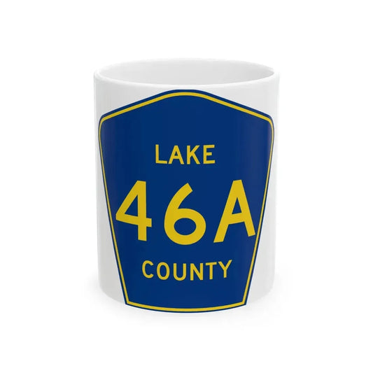 Lake County 46A (Florida) (Road Sign) White Coffee Mug 11oz - Go Mug Yourself