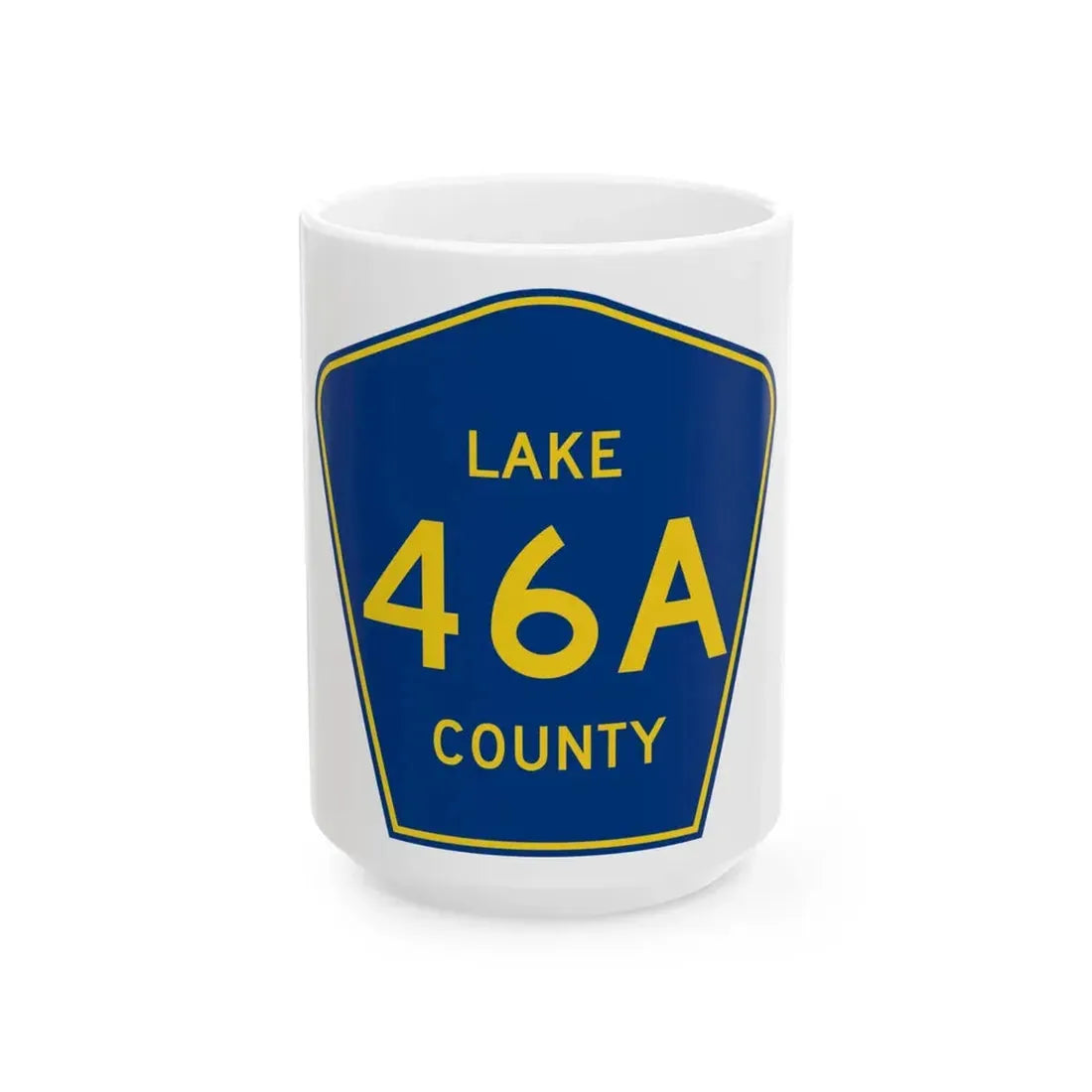 Lake County 46A (Florida) (Road Sign) White Coffee Mug 15oz - Go Mug Yourself