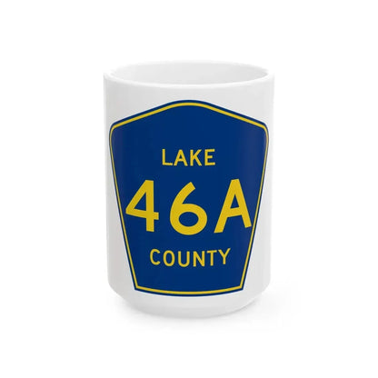 Lake County 46A (Florida) (Road Sign) White Coffee Mug 15oz - Go Mug Yourself