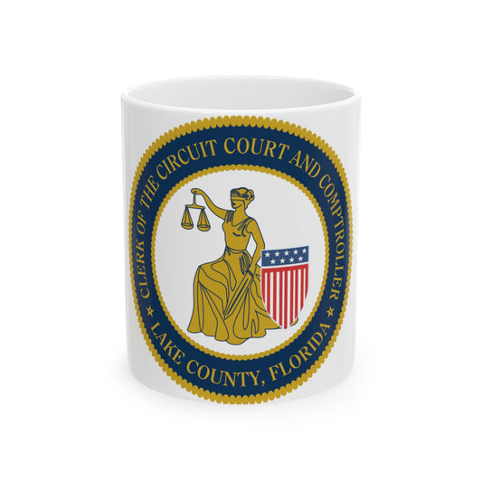 Lake County Florida Clerk of the Circuit Court and Comptroller - White Coffee Mug-11oz-Go Mug Yourself