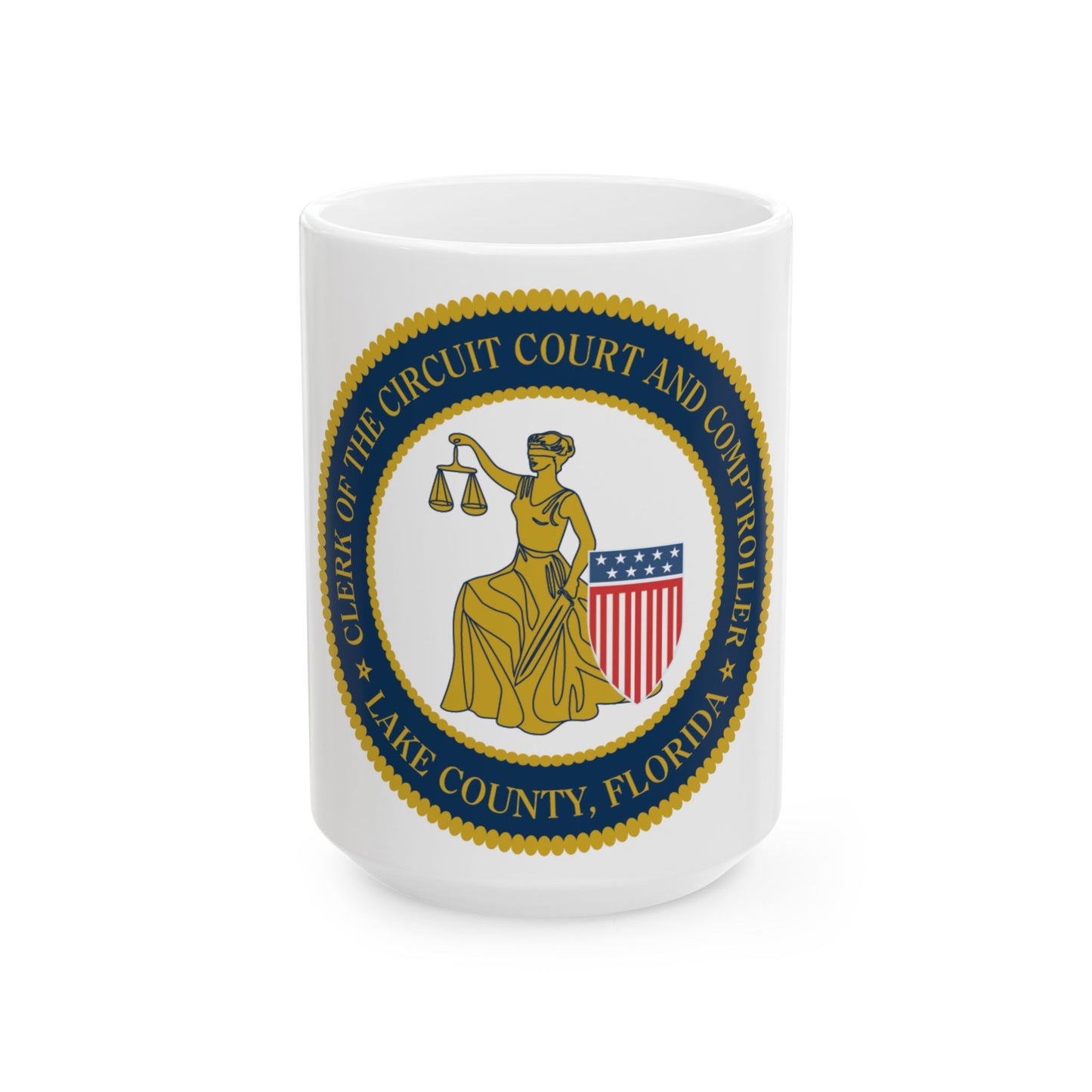 Lake County Florida Clerk of the Circuit Court and Comptroller - White Coffee Mug-15oz-Go Mug Yourself