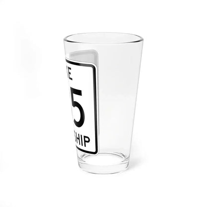 Lake Township Route 185 Logan County Ohio (Ohio) (Road Sign) Pint Glass 16oz - Go Mug Yourself