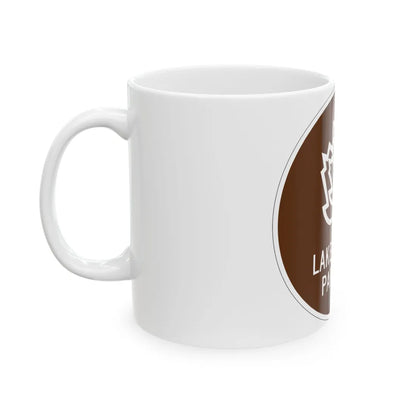 Lake Welch Pkwy Shield (New York) (Road Sign) White Coffee Mug - Go Mug Yourself