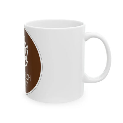 Lake Welch Pkwy Shield (New York) (Road Sign) White Coffee Mug - Go Mug Yourself