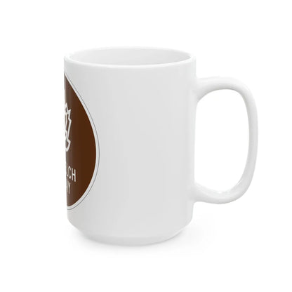 Lake Welch Pkwy Shield (New York) (Road Sign) White Coffee Mug - Go Mug Yourself