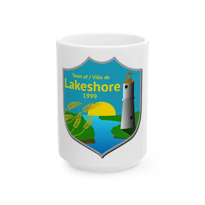 Lakeshore Ontario Flag (Canada) White Coffee Mug 15oz - Go Mug Yourself