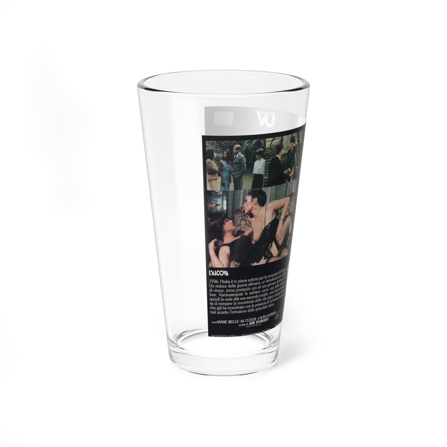 LALCOVA (VHS COVER) Pint Glass 16oz-Go Mug Yourself