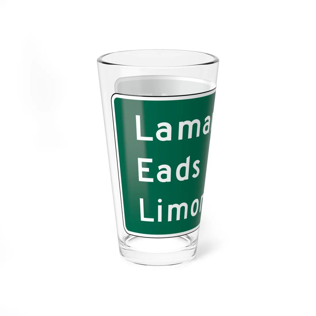 Lamar 15 Eads 51 Limon 133 MUTCD D2-3 (Colorado) (Road Sign) Pint Glass 16oz - Go Mug Yourself