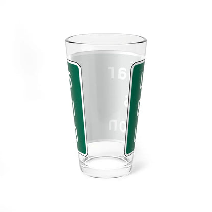 Lamar 15 Eads 51 Limon 133 MUTCD D2-3 (Colorado) (Road Sign) Pint Glass 16oz - Go Mug Yourself