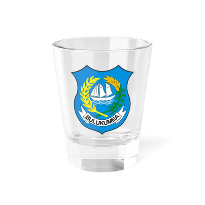 Lambang Kabupaten Bulukumba (Indonesia) (Coat of Arms) Shot Glass 1.5oz 1.5oz - Go Mug Yourself