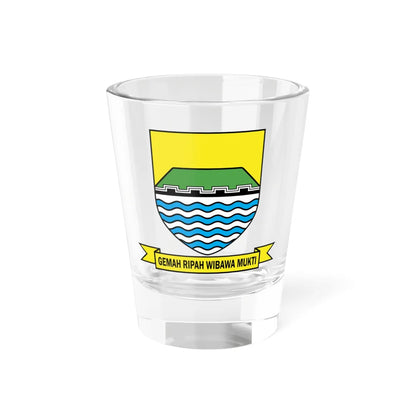Lambang Kota Bandung (Indonesia) (Coat of Arms) Shot Glass 1.5oz 1.5oz - Go Mug Yourself