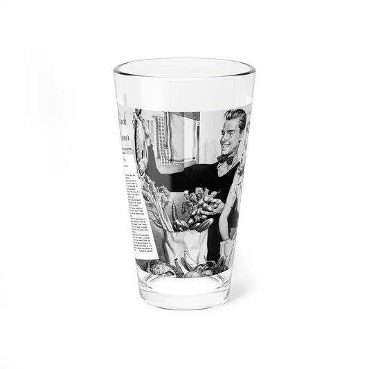 Lame Duck for Dinner, Miss America magazine, December 1945 - Pint Glass 16oz 16oz - Go Mug Yourself