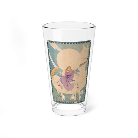 Lancelot and Guinevere, Idylls of the King interior illustration - Pint Glass 16oz-16oz-Go Mug Yourself