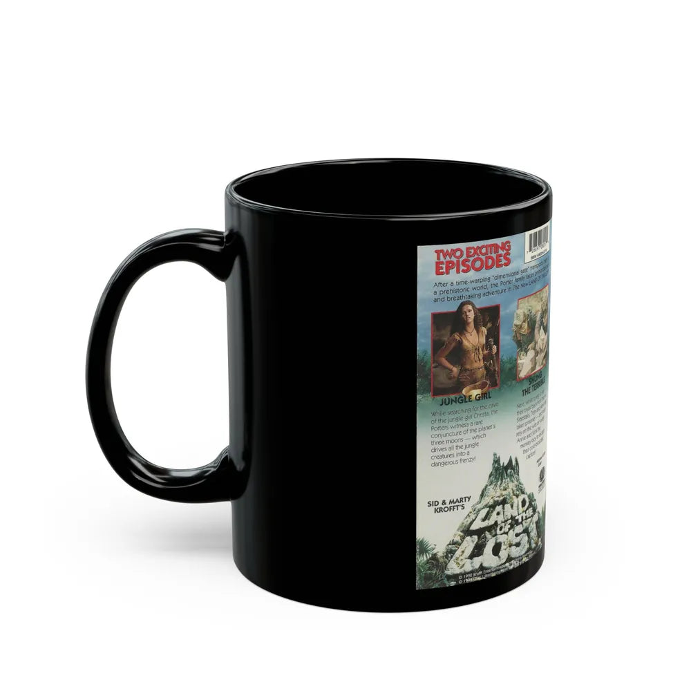 LAND OF THE LOST JUNGLE GIRL AND SHUNG THE TERRIBLE (VHS COVER) - Black Coffee Mug-Go Mug Yourself