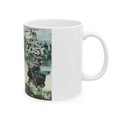 LAND OF THE LOST JUNGLE GIRL AND SHUNG THE TERRIBLE (VHS COVER) - White Coffee Mug-Go Mug Yourself