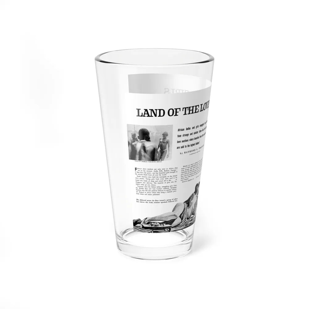 Land of the Love - Captive Girls, Adventure magazine, April 1959 - Pint Glass 16oz-Go Mug Yourself