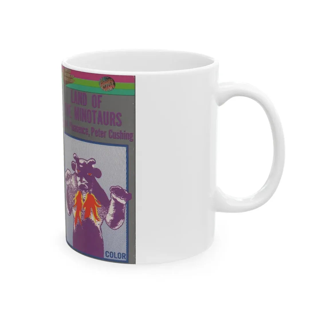 LAND OF THE MINOTAURS (VHS COVER) - White Coffee Mug - Go Mug Yourself