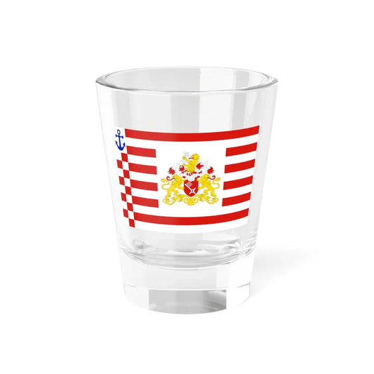 Landesdienstflagge der bremischen Schiffahrt Flaggenwappen (Germany) Shot Glass 1.5oz 1.5oz - Go Mug Yourself