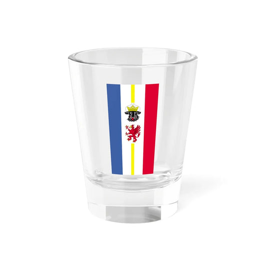 Landesdienstflagge Mecklenburg-Vorpommerns in Bannerform (Germany) Shot Glass 1.5oz 1.5oz - Go Mug Yourself