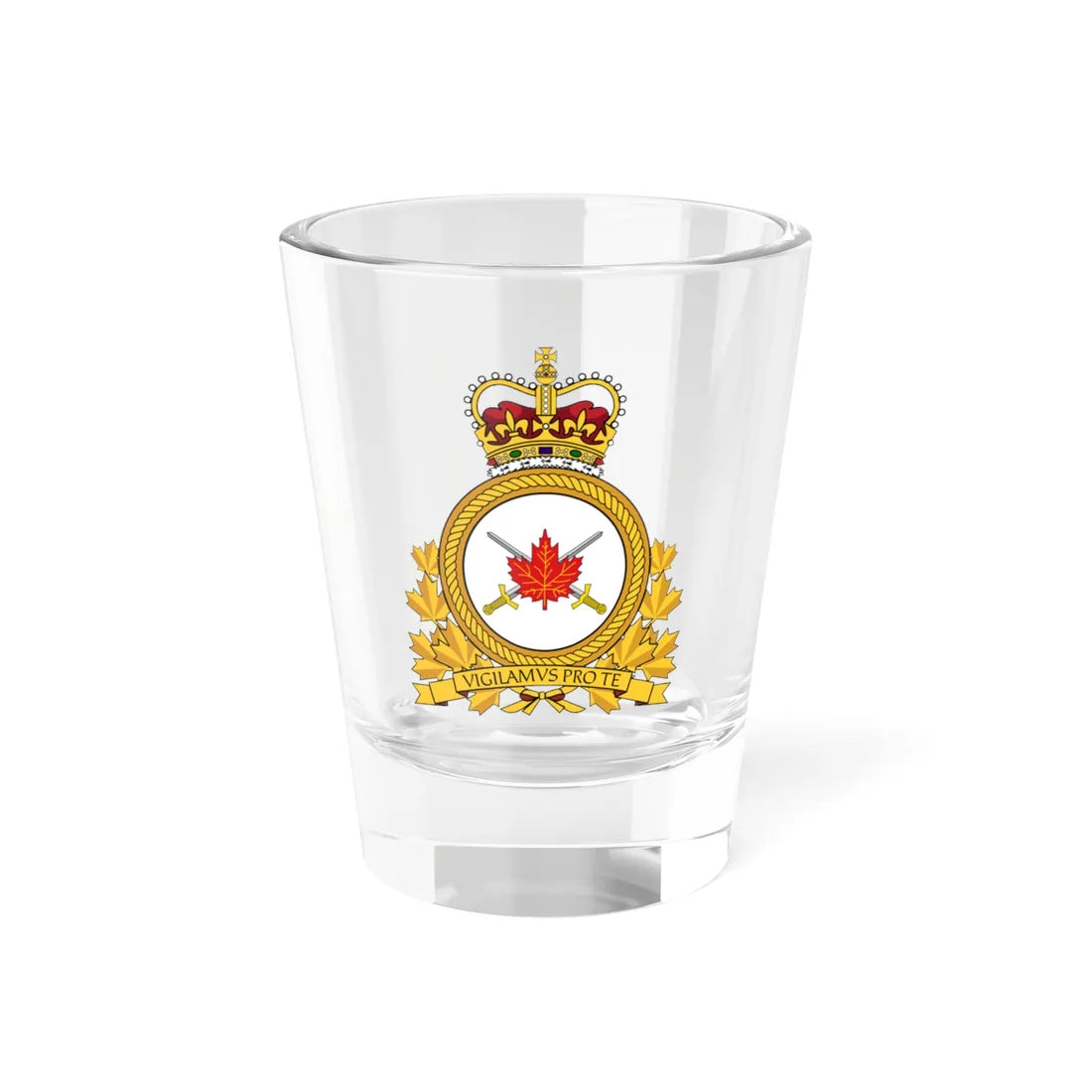LANDFORCOM Emblem (Canada) (Coat of Arms) Shot Glass 1.5oz 1.5oz - Go Mug Yourself