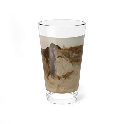 Landscape with Couple, preliminary painting - Pint Glass 16oz 16oz - Go Mug Yourself