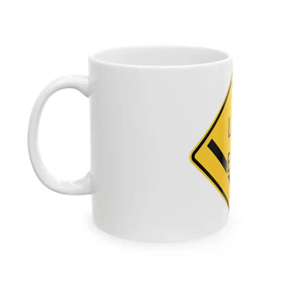 LANE enos N MUTCD-DE W9-2-R-DE (Delaware) (Road Sign) White Coffee Mug - Go Mug Yourself