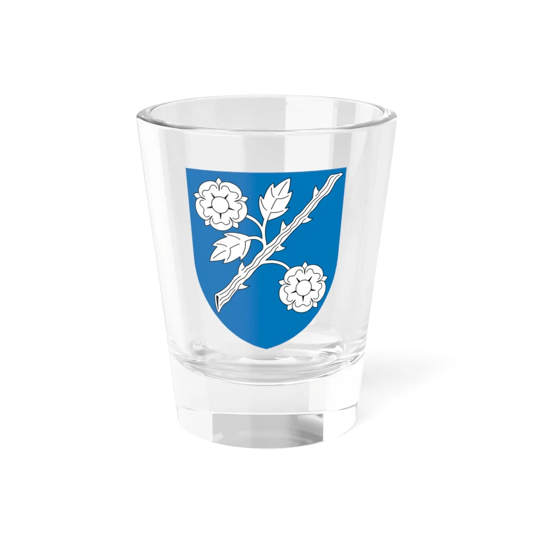 Langeland Kommune coa (Denmark) (Coat of Arms) Shot Glass 1.5oz 1.5oz - Go Mug Yourself