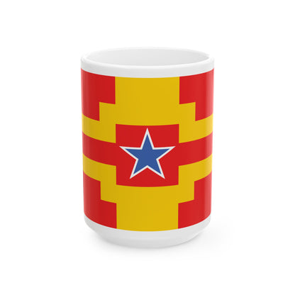 Langley British Columbia flag (Canada) White Coffee Mug-15oz-Go Mug Yourself