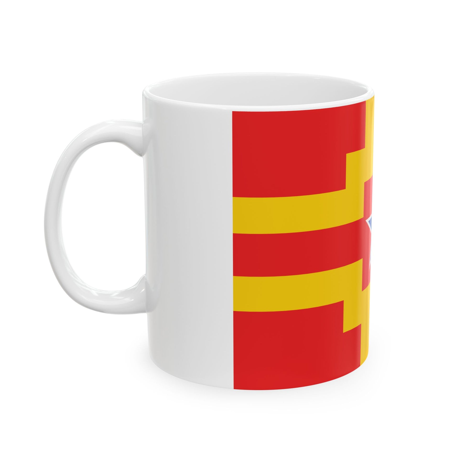 Langley British Columbia flag (Canada) White Coffee Mug-Go Mug Yourself