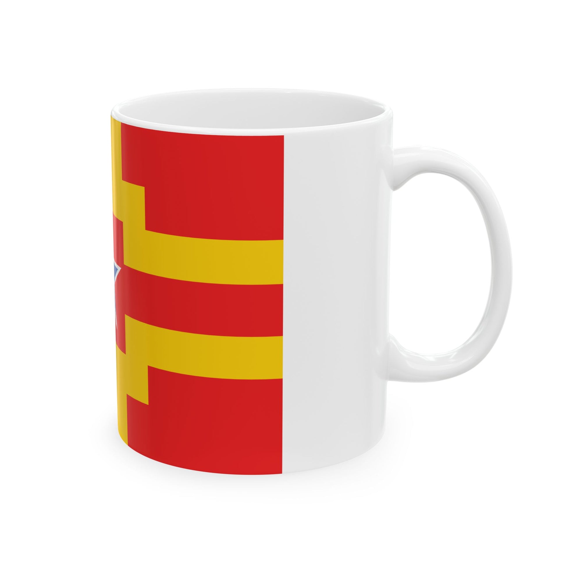 Langley British Columbia flag (Canada) White Coffee Mug-Go Mug Yourself