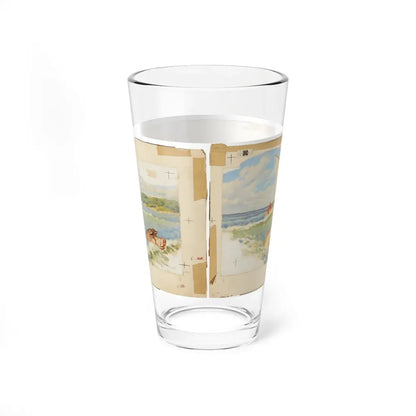Language for Daily Use Illustration (World Book Company, undated) _ 2 - Pint Glass 16oz - Go Mug Yourself