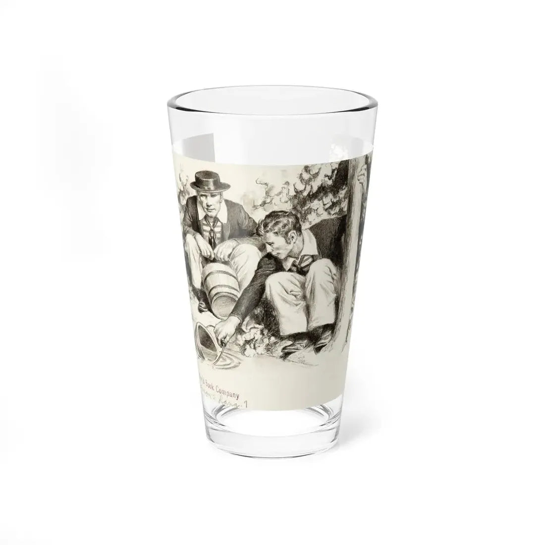 Language for Daily Use Illustration (World Book Company, undated) _ 6 - Pint Glass 16oz 16oz - Go Mug Yourself