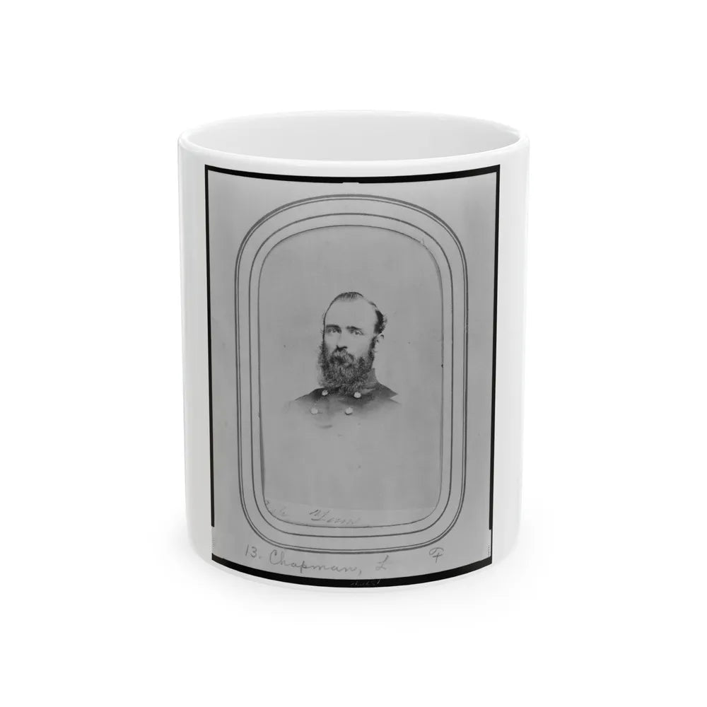 Lansard F. Chapman, Bust Portrait, Facing Slightly Left (U.S. Civil War) White Coffee Mug-11oz-Go Mug Yourself