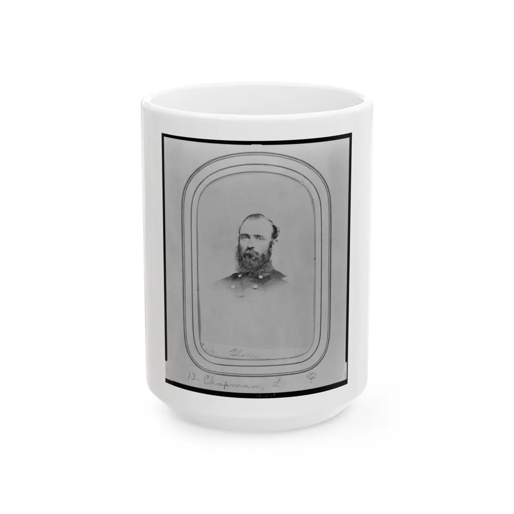 Lansard F. Chapman, Bust Portrait, Facing Slightly Left (U.S. Civil War) White Coffee Mug-15oz-Go Mug Yourself