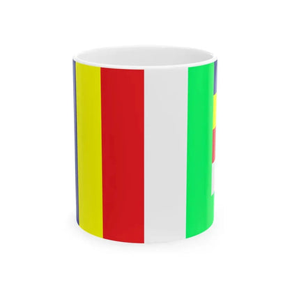 Lao buddhist flag (Laos) White Coffee Mug 11oz - Go Mug Yourself