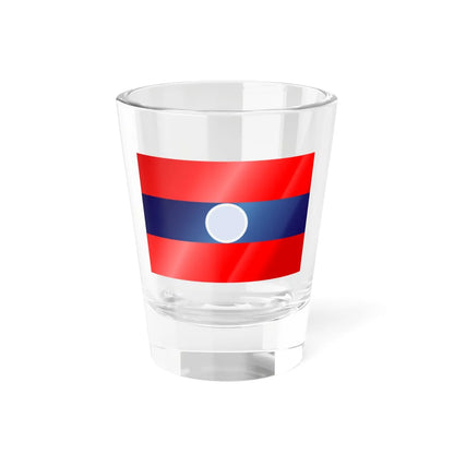 Lao Flag (Laos) Shot Glass 1.5oz 1.5oz - Go Mug Yourself