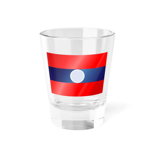 Lao Flag (Laos) Shot Glass 1.5oz 1.5oz - Go Mug Yourself