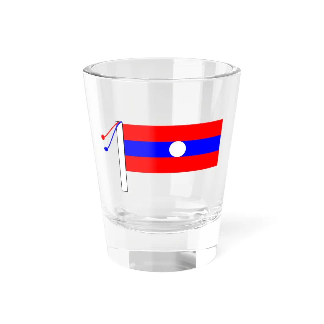 Lao tricolor (Laos) Shot Glass 1.5oz 1.5oz - Go Mug Yourself