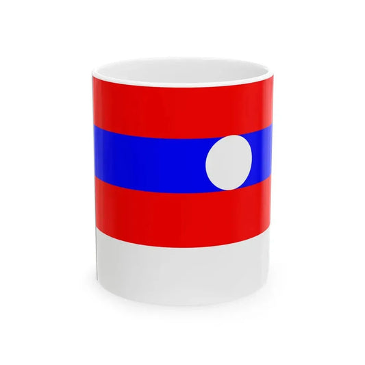 Lao tricolor (Laos) White Coffee Mug 11oz - Go Mug Yourself