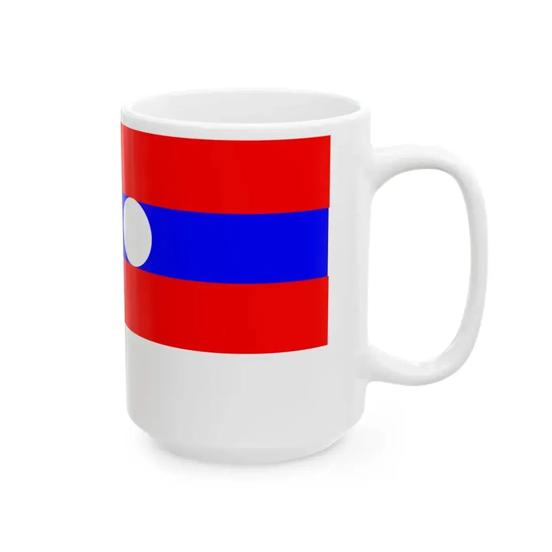 Lao tricolor (Laos) White Coffee Mug - Go Mug Yourself