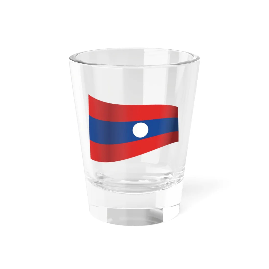 Laos Flag - iconic waving (Laos) Shot Glass 1.5oz 1.5oz - Go Mug Yourself