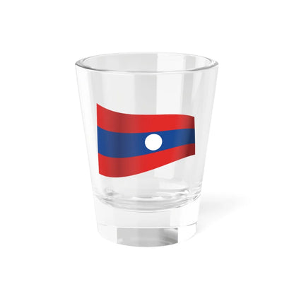 Laos Flag - iconic waving (Laos) Shot Glass 1.5oz 1.5oz - Go Mug Yourself