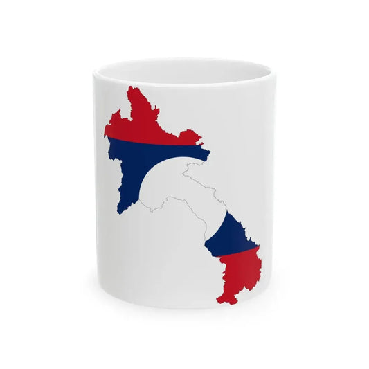 Laos-Flagmap (Laos) White Coffee Mug 11oz - Go Mug Yourself