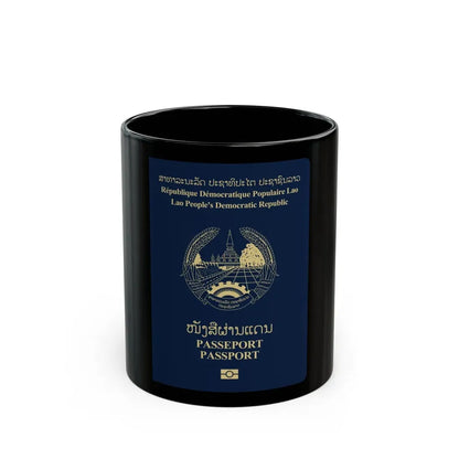 Laos Passport - Black Coffee Mug 11oz - Go Mug Yourself