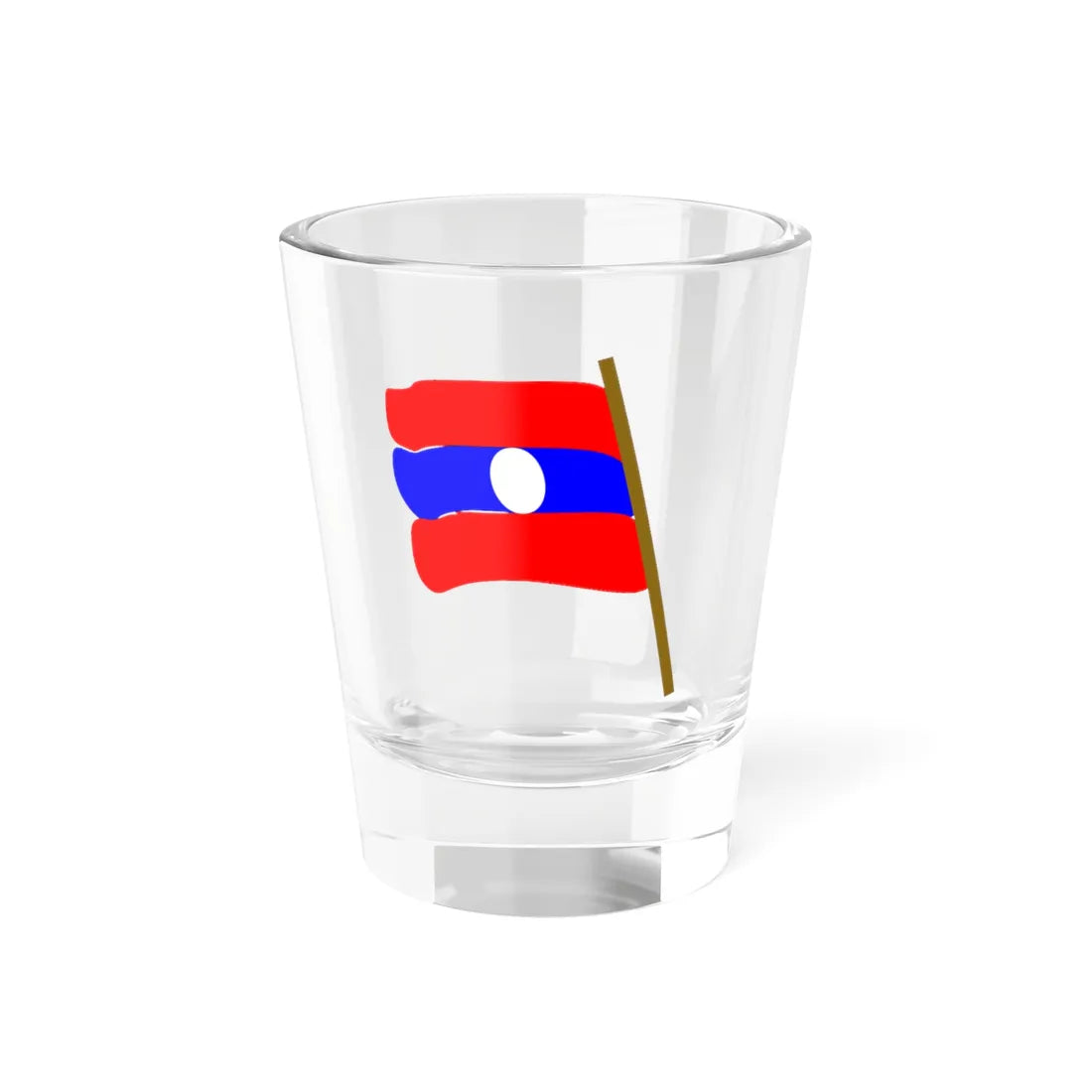 Laotricolor (Laos) Shot Glass 1.5oz 1.5oz - Go Mug Yourself