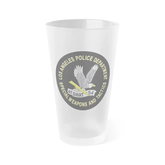 LAPD Special Weapons and Tactics SWAT - Frosted Pint Glass 16oz 16oz Frosted - Go Mug Yourself